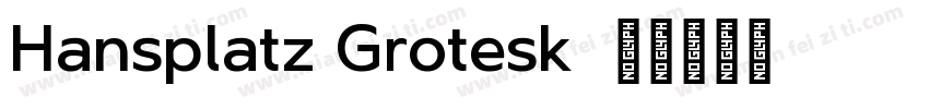 Hansplatz Grotesk字体转换